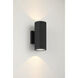 Plaza 100 LED 9.13 inch Black Outdoor Wall Mount